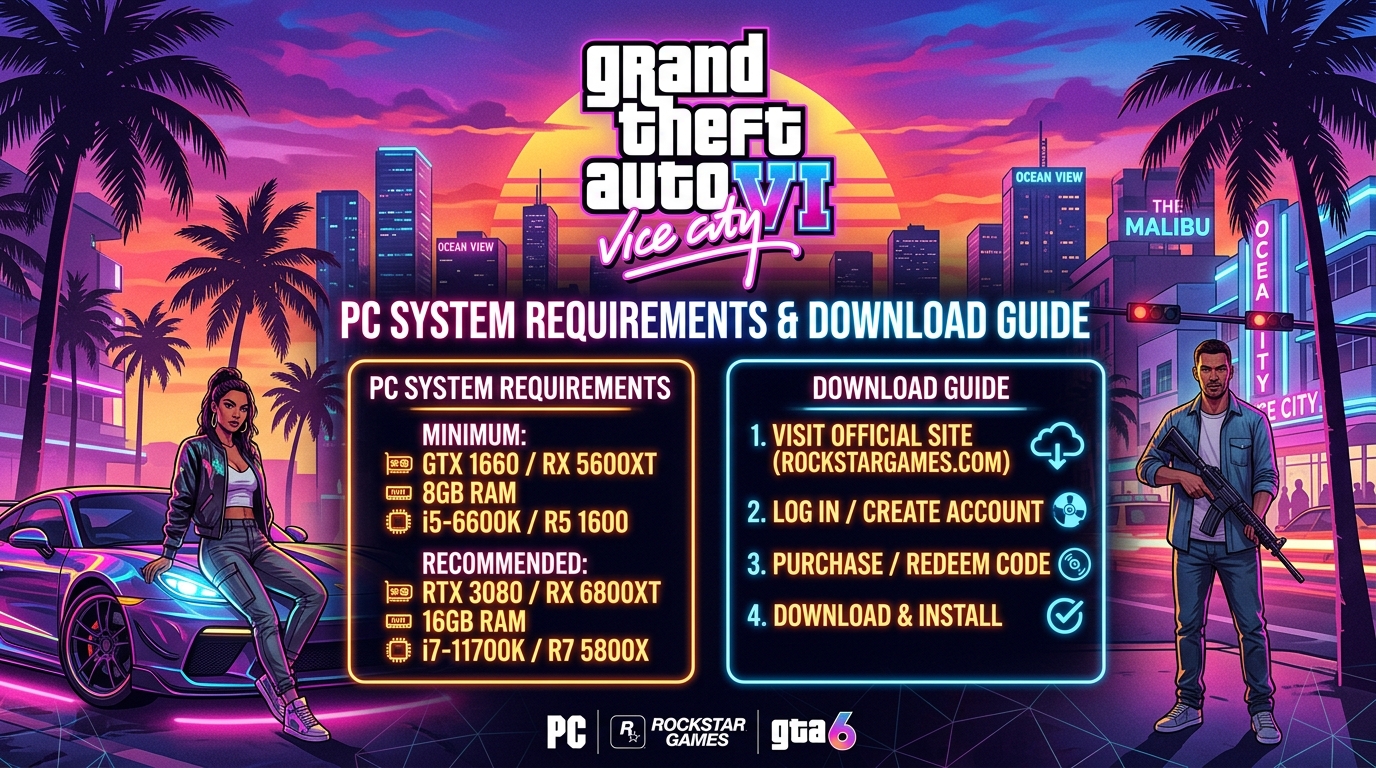 How To Download GTA 6 For PC & GTA 6 PC System Requirements